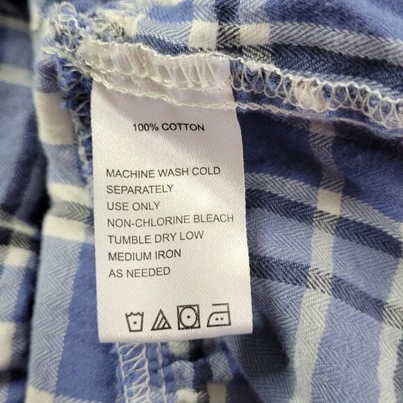 Birds of Paradise by Trovata Blue Plaid Button-Up Peplum Blouse Size XS - Picture 5 of 6